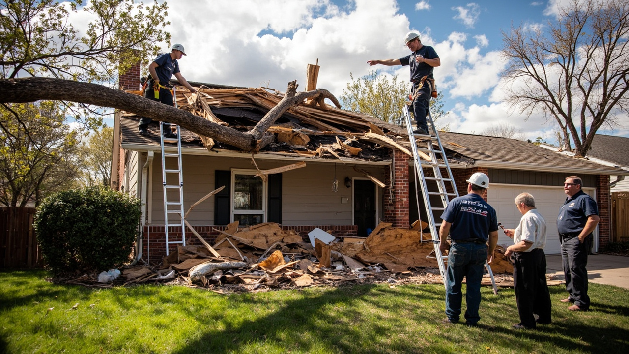 How We Secure and Restore Roofs Crushed by Trees