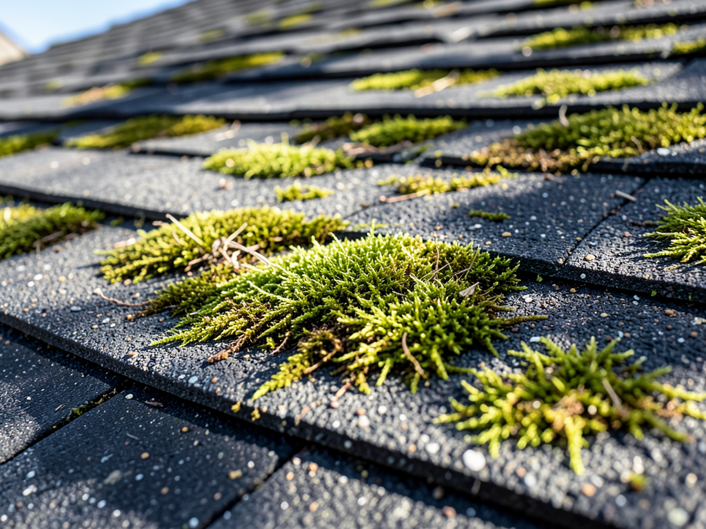 Dealing with moss and algae growth on the shaded s